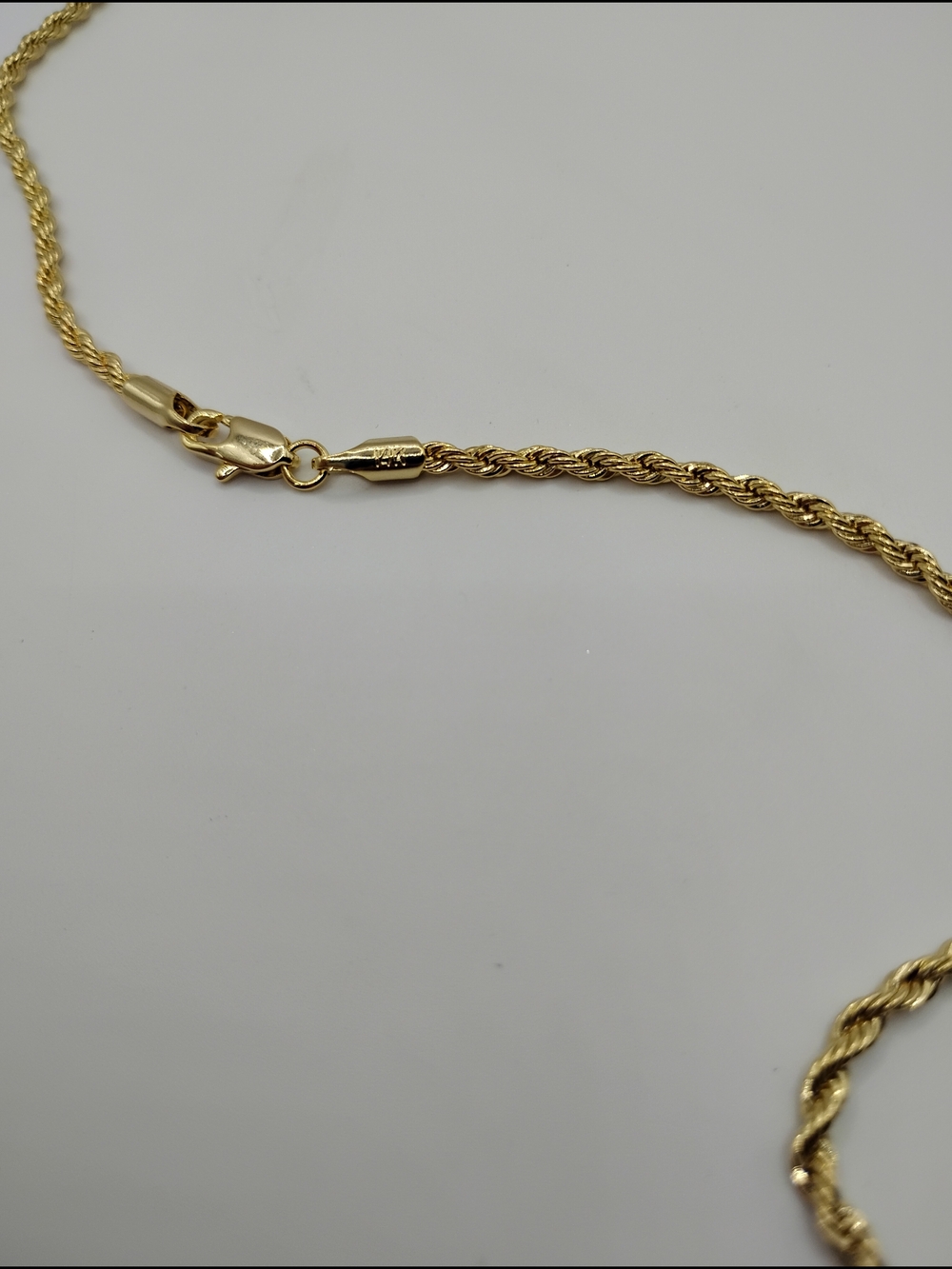 Gucci Gold Double G Crystal Authentic Pendant On A 14K Rope Necklace - Picture 7 of 16